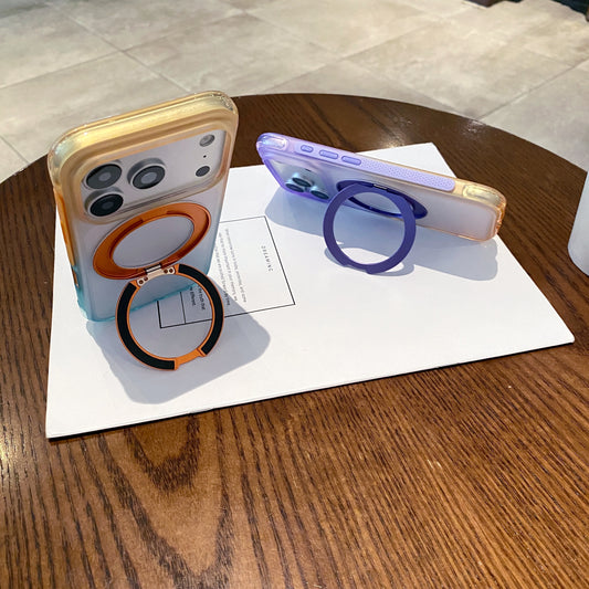 Four-Color Gradient Air-Cushion Ring Stand Case
