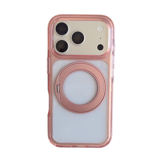360° Rotating Ring Stand Transparent Acrylic Jelly Case