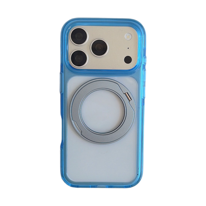 360° Rotating Ring Stand Transparent Acrylic Jelly Case