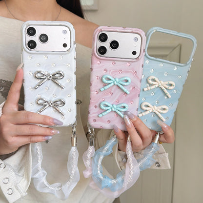 3D Bow Phone Case with Wrist Strap
