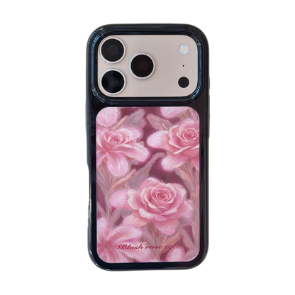 Vintage Oil Painting Burgundy Rose Round-Edge Space Case Series