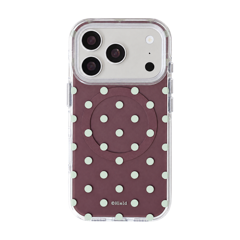 Autumn Polka Dot Magnetic Ring Phone Case – Double-Sided IMD & 360° Air-Cushion Edges (3 Colors)