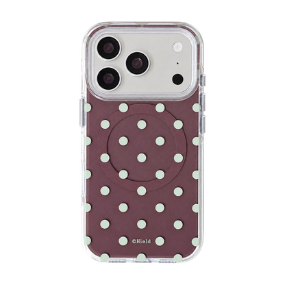 Autumn Polka Dot Magnetic Ring Phone Case – Double-Sided IMD & 360° Air-Cushion Edges (3 Colors)