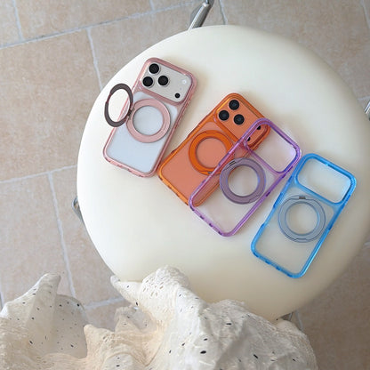 360° Rotating Ring Stand Transparent Acrylic Jelly Case