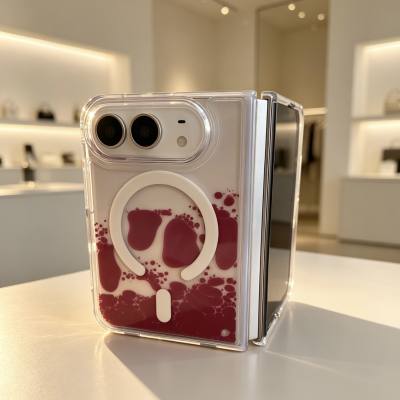 Magnetic Cherry Red Splash Case for iPhone Duo