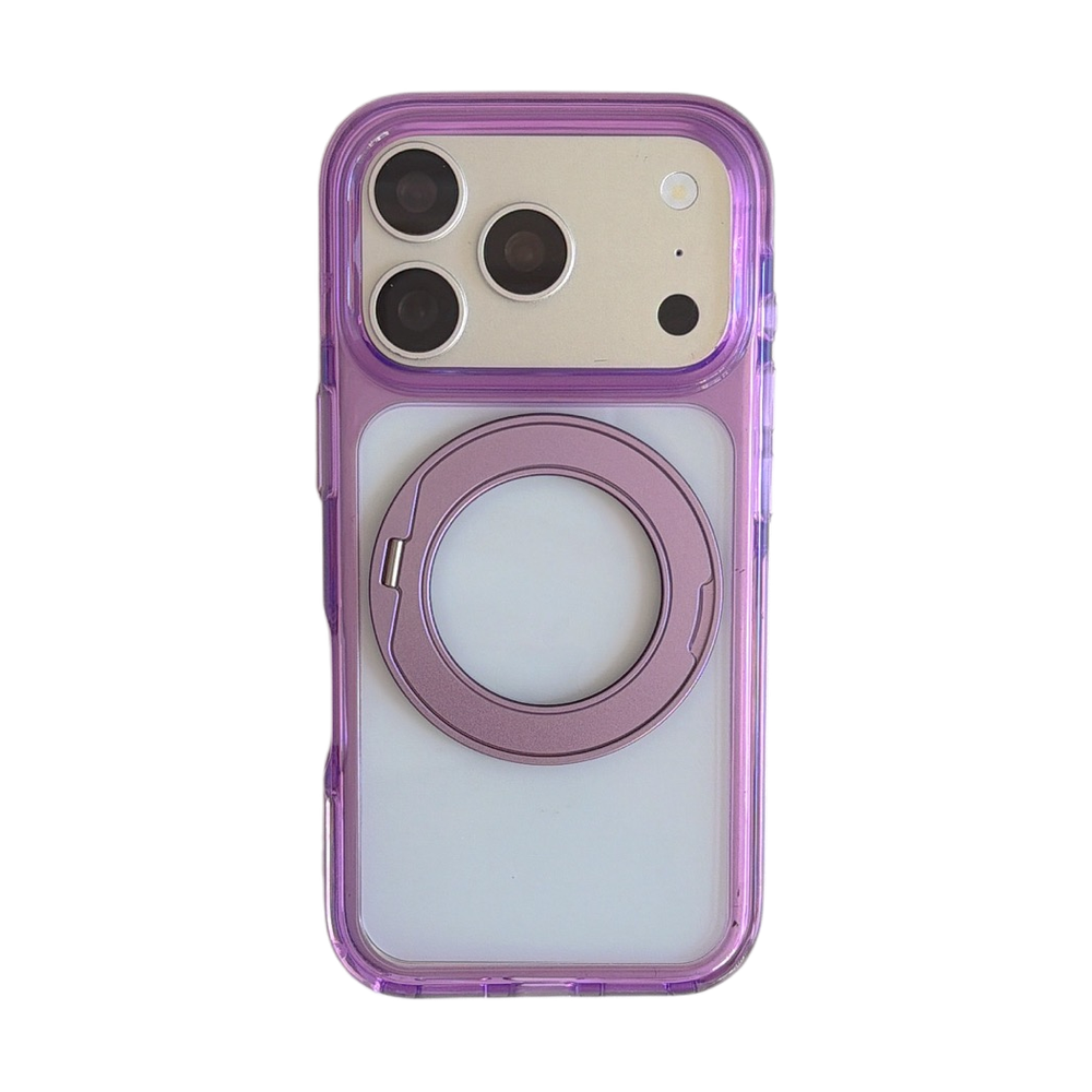 360° Rotating Ring Stand Transparent Acrylic Jelly Case