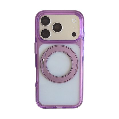 360° Rotating Ring Stand Transparent Acrylic Jelly Case