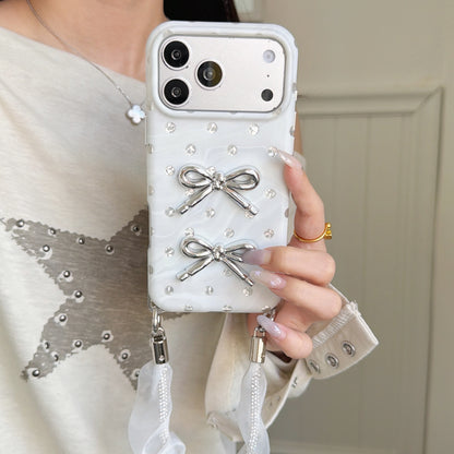 3D Bow Phone Case with Wrist Strap