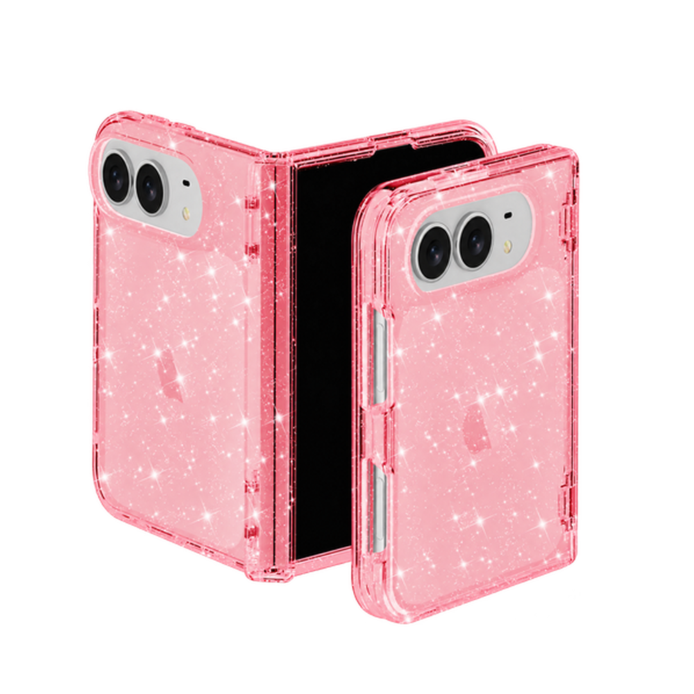 Transparent Glitter Foldable Case for iPhone Duo – 10 Styles