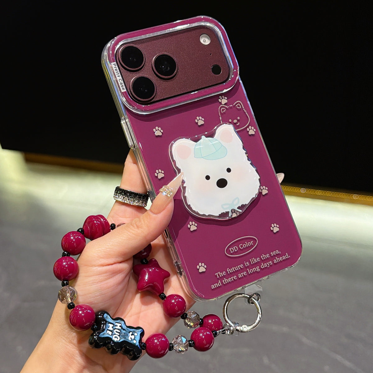 Jelly West Highland Phone Case with Wrist Strap