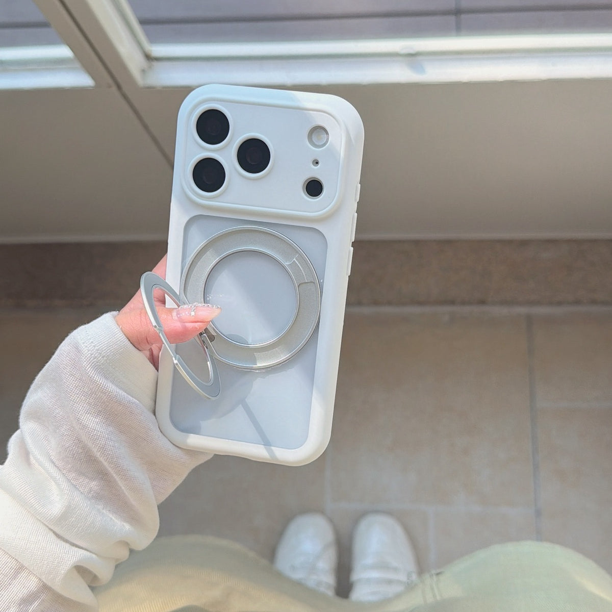360° Integrated Pivot Clear Bubble Phone Case – 6 Colors