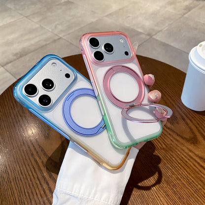 Four-Color Gradient Air-Cushion Ring Stand Case