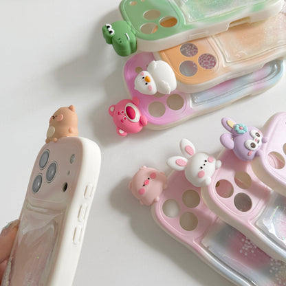 Squishy Liquid Glitter Animal Phone Case – 7 3D Character Styles
