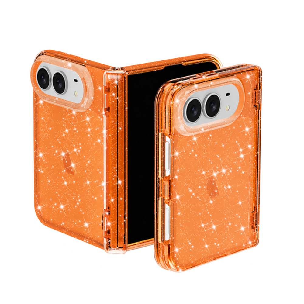Transparent Glitter Foldable Case for iPhone Duo – 10 Styles