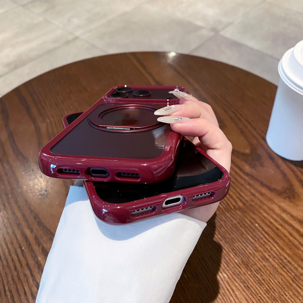 Burgundy Round-Edge Space Case