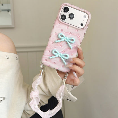 3D Bow Phone Case with Wrist Strap