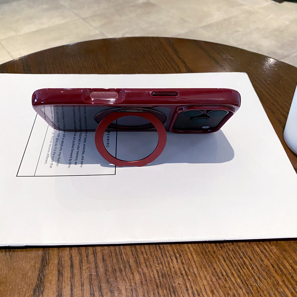Burgundy Round-Edge Space Case