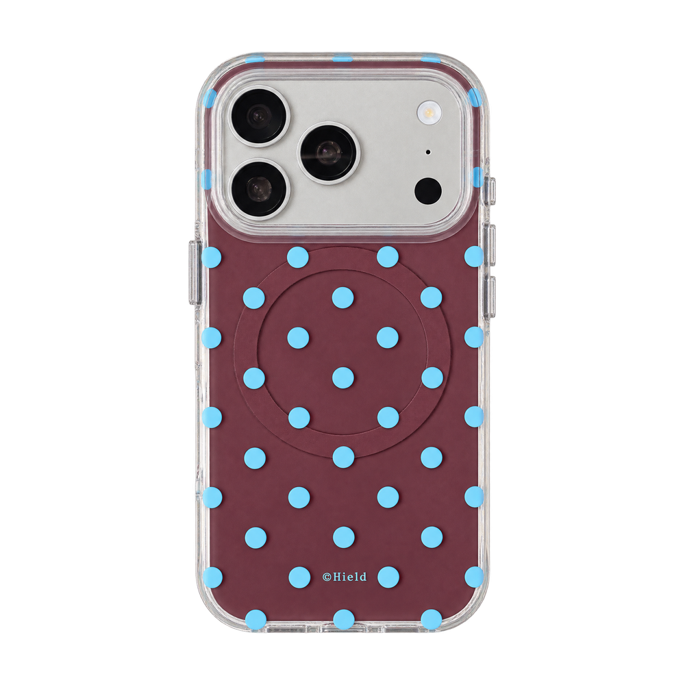 Autumn Polka Dot Magnetic Ring Phone Case – Double-Sided IMD & 360° Air-Cushion Edges (3 Colors)