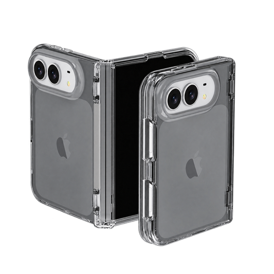 Transparent Glitter Foldable Case for iPhone Duo – 10 Styles