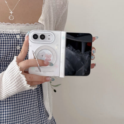 Cute Animal Print Foldable Case for iPhone 18 Duo – 5 Styles