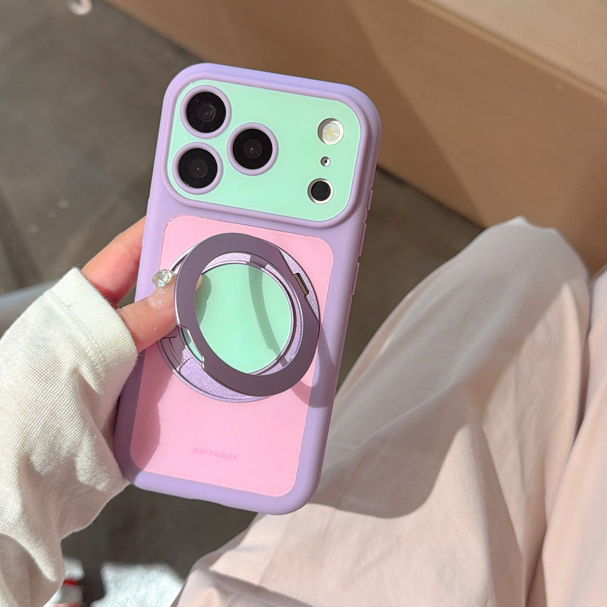 6-Color Dopamine Color-Block 360° Bubble Phone Case