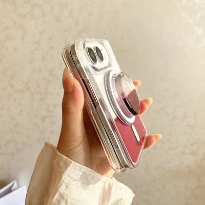 Magnetic Cherry Red Splash Case for iPhone Duo