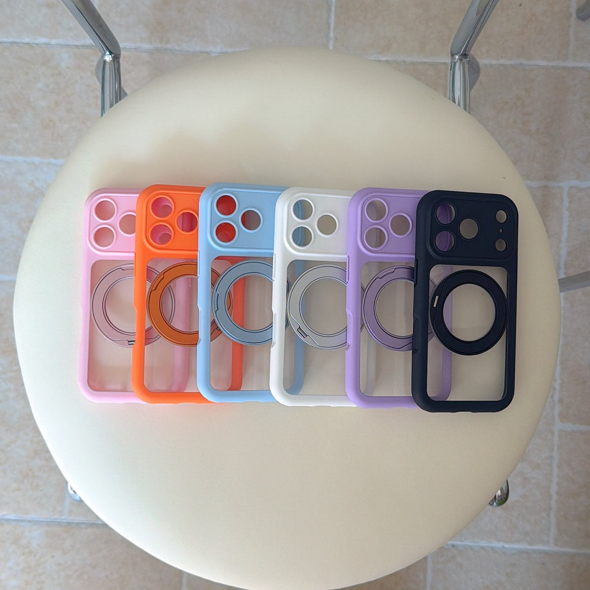 360° Integrated Pivot Clear Bubble Phone Case – 6 Colors