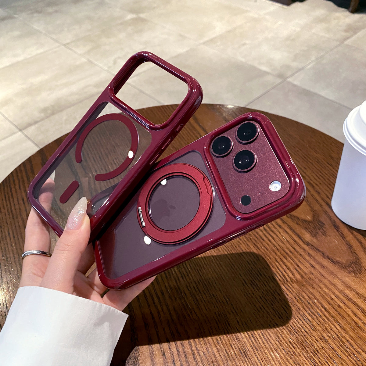 Burgundy Round-Edge Space Case
