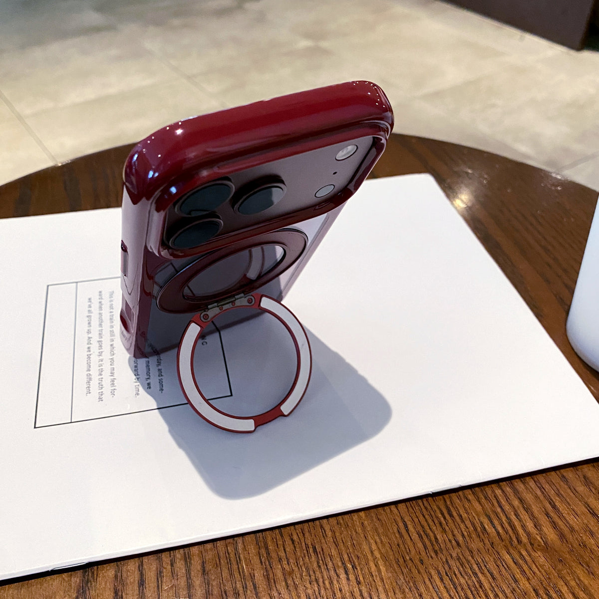 Burgundy Round-Edge Space Case