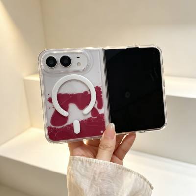 Magnetic Cherry Red Splash Case for iPhone Duo