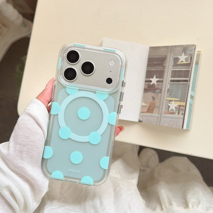 Macaron Four-Color Polka-Dot Magnetic Rounded-Edge Air-Cushion Double-Sided IMD Case