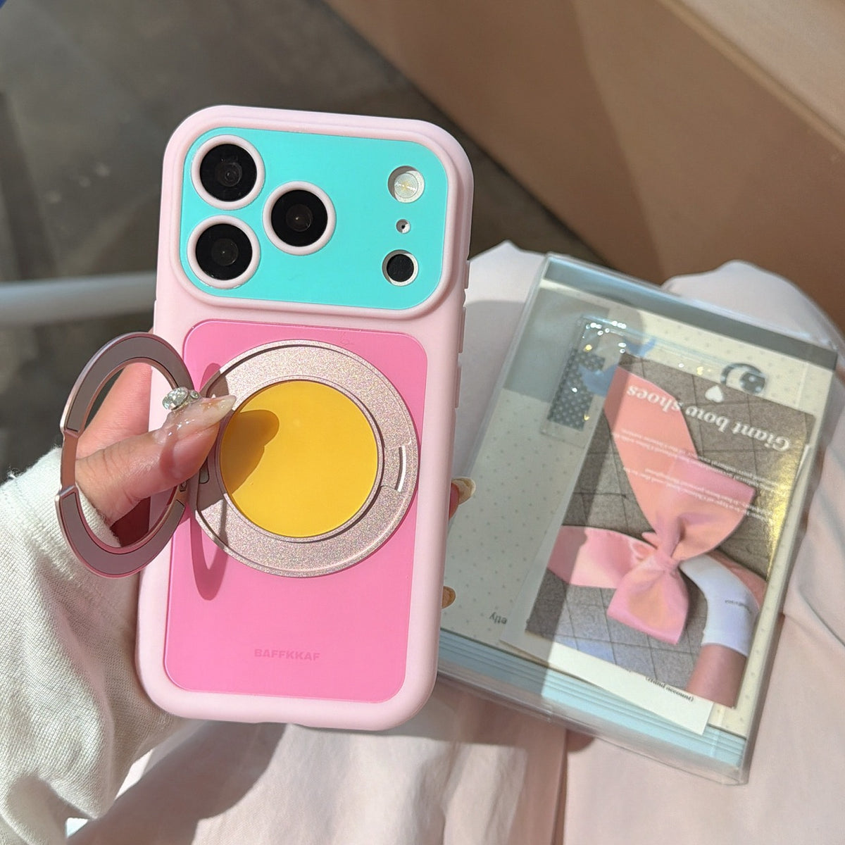6-Color Dopamine Color-Block 360° Bubble Phone Case