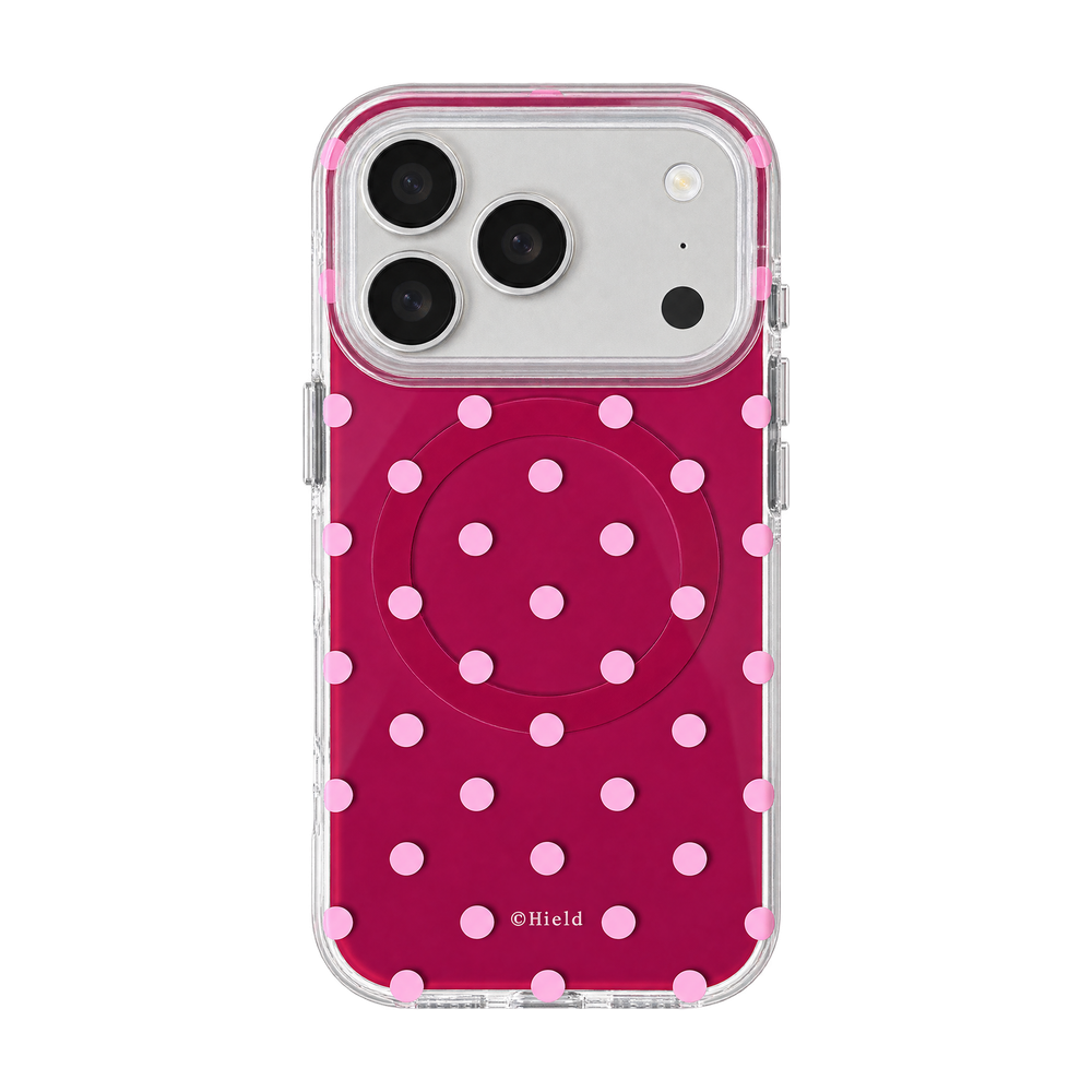 Autumn Polka Dot Magnetic Ring Phone Case – Double-Sided IMD & 360° Air-Cushion Edges (3 Colors)