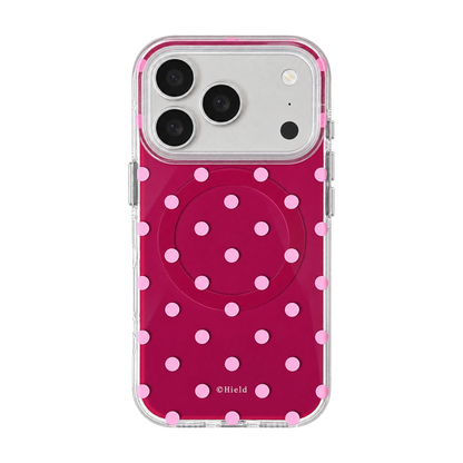 Autumn Polka Dot Magnetic Ring Phone Case – Double-Sided IMD & 360° Air-Cushion Edges (3 Colors)
