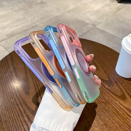 Four-Color Gradient Air-Cushion Ring Stand Case