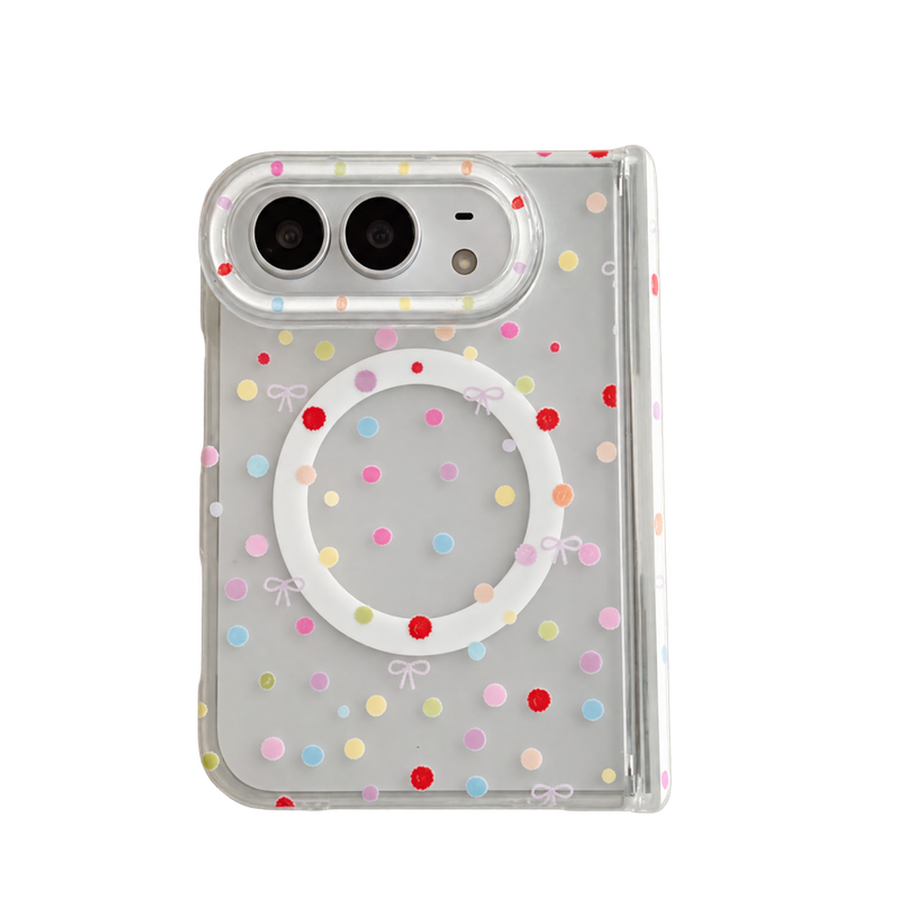 Confetti Dot Foldable Case with Ring Stand for iPhone 18 Duo