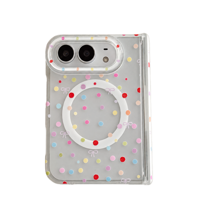 Confetti Dot Foldable Case with Ring Stand for iPhone 18 Duo