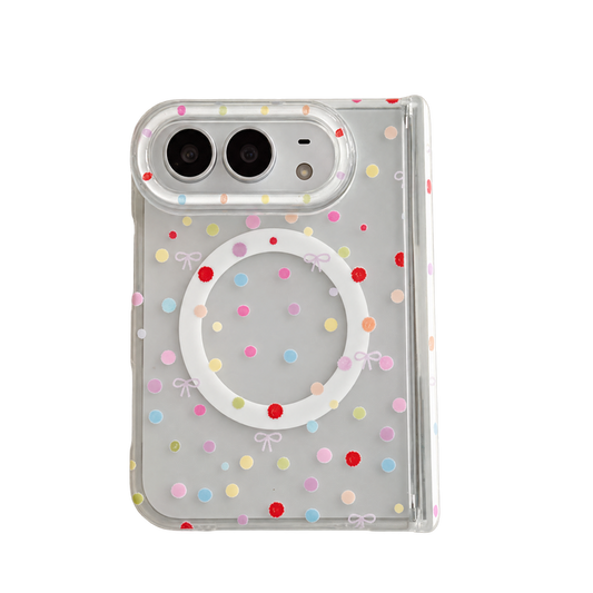 Confetti Dot Foldable Case with Ring Stand for iPhone 18 Duo