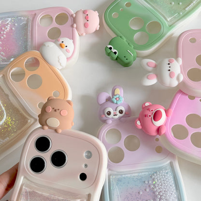 Squishy Liquid Glitter Animal Phone Case – 7 3D Character Styles