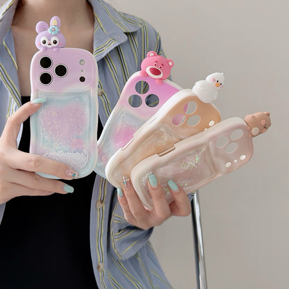 Squishy Liquid Glitter Animal Phone Case – 7 3D Character Styles