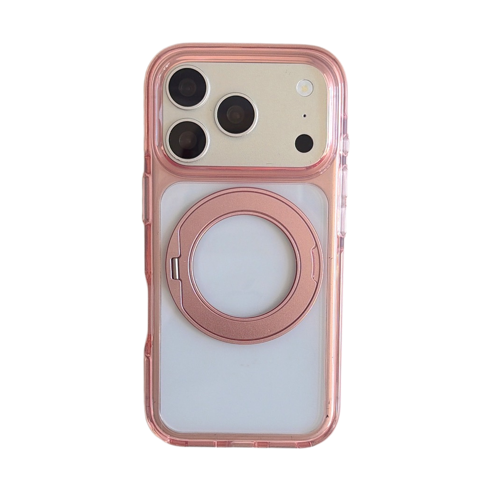 360° Rotating Ring Stand Transparent Acrylic Jelly Case