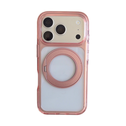 360° Rotating Ring Stand Transparent Acrylic Jelly Case