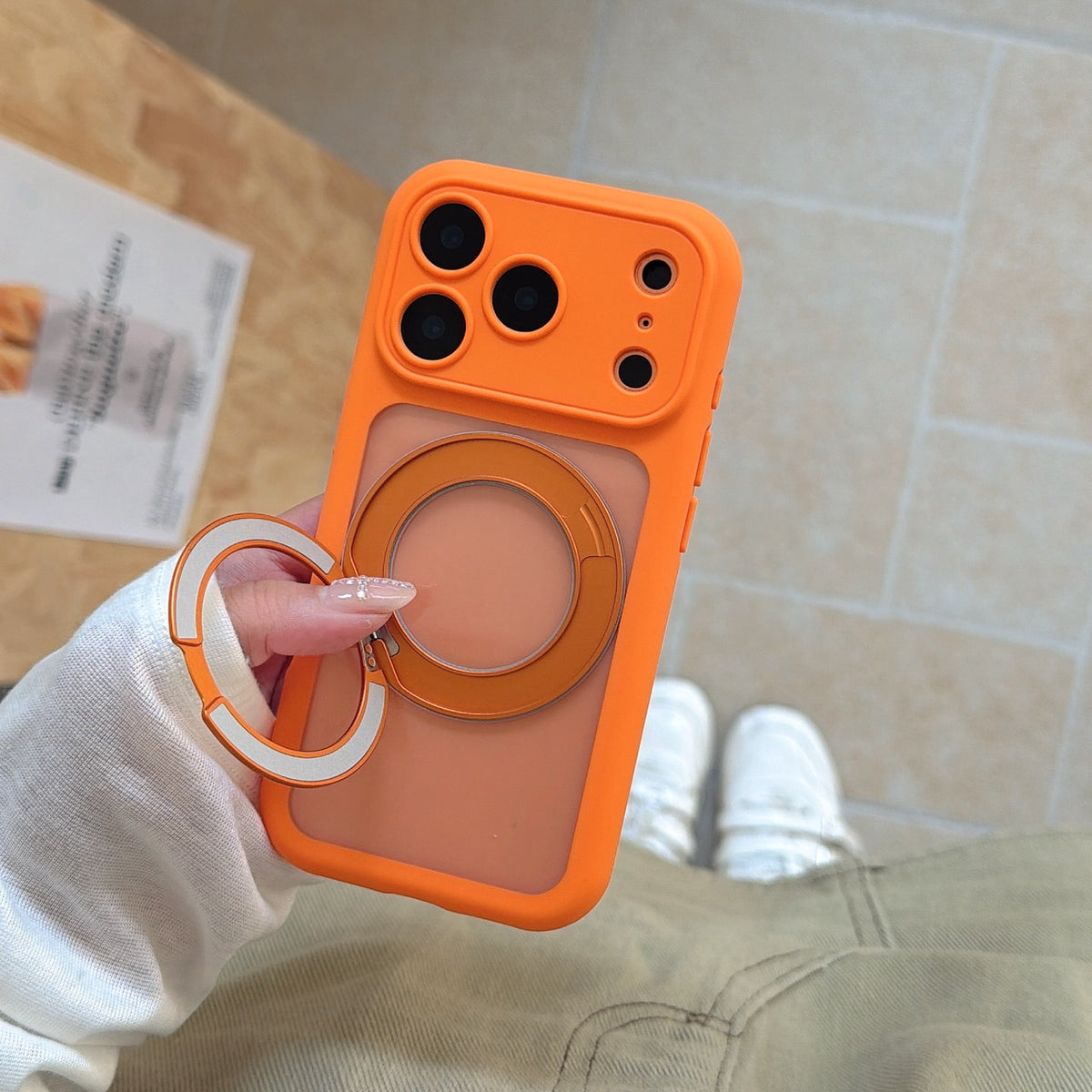 360° Integrated Pivot Clear Bubble Phone Case – 6 Colors