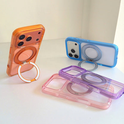 360° Rotating Ring Stand Transparent Acrylic Jelly Case