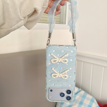 3D Bow Phone Case with Wrist Strap