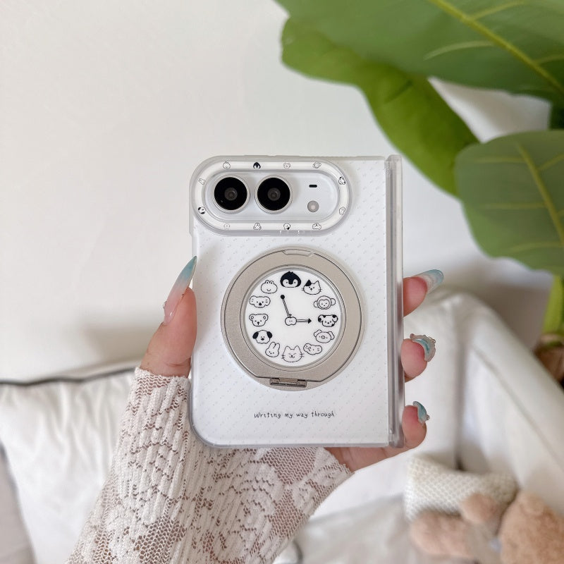 Cute Animal Print Foldable Case for iPhone 18 Duo – 5 Styles