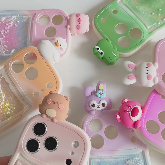 Liquid glitter animal phone case product video