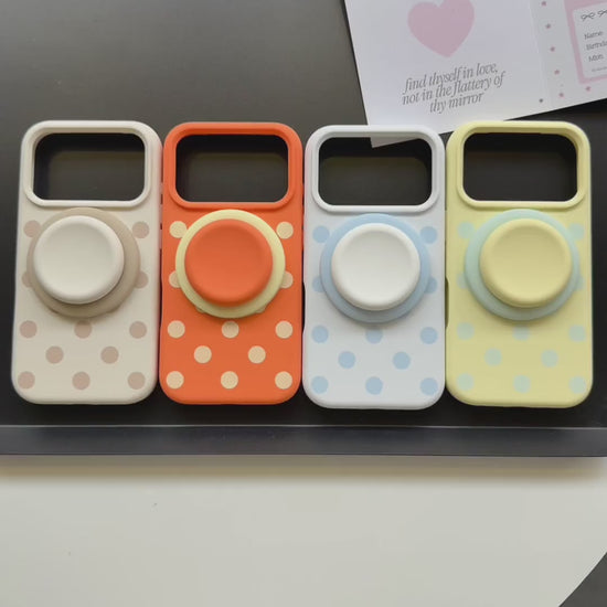Liquid Silicone Polka Dot Stand Wrist Strap Phone Case product video v1.mp4