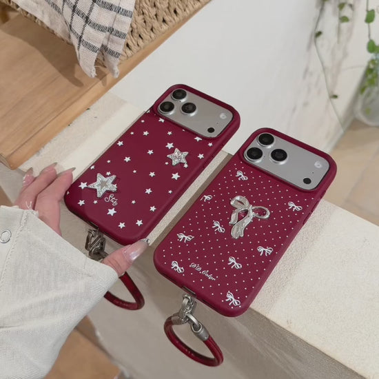 Burgundy Bow & Star Phone Case product video v1.mp4