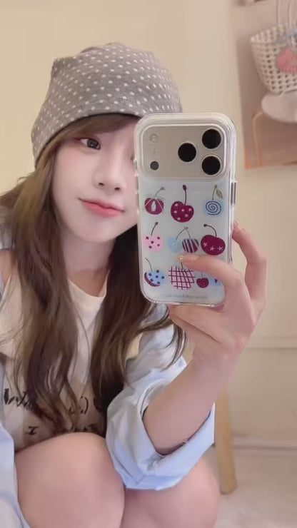 Vintage Textured Cherry Gold-Trim Round-Edge Air-Cushion Double-Sided IMD Phone Case product video v1.MOV